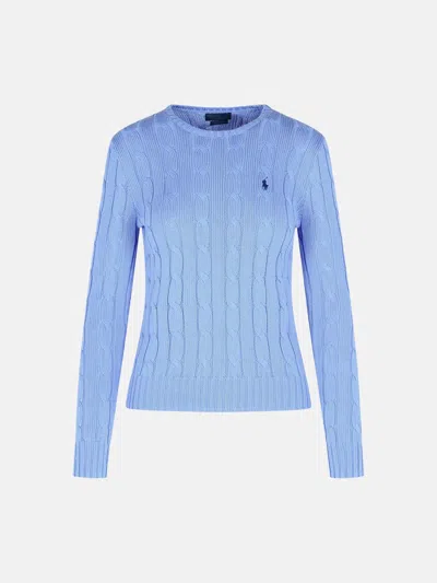 Polo Ralph Lauren 'julianna' Light Blue Cotton Sweater