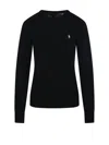 Polo Ralph Lauren Maglione In Misto Lana Nera Donna In Black