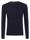 Polo Ralph Lauren Plaited Wool And Cashmere Crew-neck In Blue