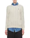 Polo Ralph Lauren Wool And Cashmere Logo Sweater In Grey