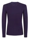 Polo Ralph Lauren Cable Knit Sweater With Crew Neckline In Purple