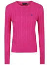 Polo Ralph Lauren Plaited Wool And Cashmere Crew-neck In Regatta Pink