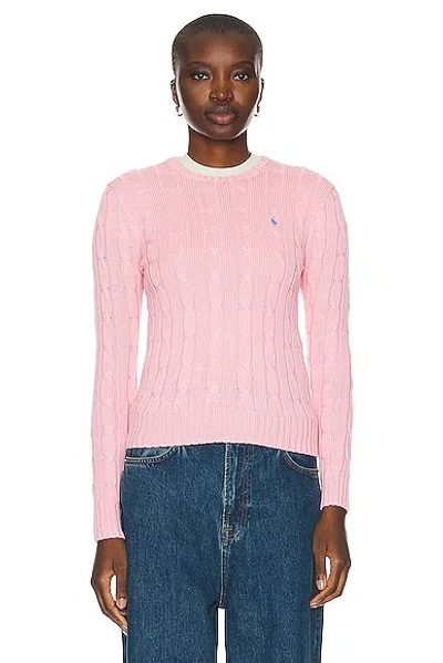 Polo Ralph Lauren Julianna Long Sleeve Pullover Sweater In Carmel Pink