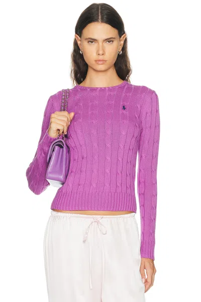 Polo Ralph Lauren Julianna Long Sleeve Sweater In Pink