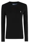 Polo Ralph Lauren Long Sleeve Stretch Woven Julianna Pullover In Black