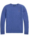 Polo Ralph Lauren Wool And Cashmere Crewneck Jumper In Blue