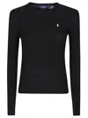 Polo Ralph Lauren Julianna Black Wool Blend Sweater In Black