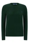 Polo Ralph Lauren Wool And Cashmere Cable Knit Crew Neck Sweater In Green
