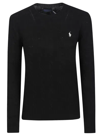 Polo Ralph Lauren Julianna Wool-blend Sweater In Black