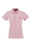Polo Ralph Lauren 'julie' Pink Polo Shirt With Classic Collar And Pony Embroidery On The Front
