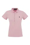 Polo Ralph Lauren 'julie' Pink Polo Shirt With Classic Collar And Pony Embroidery On The Front