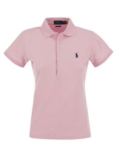 Polo Ralph Lauren Julie Cotton Polo Shirt In Pink