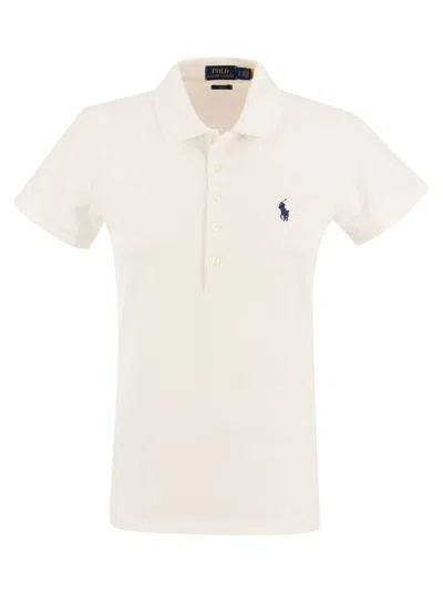 Polo Ralph Lauren Julie Cotton Polo Shirt In White