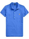 Polo Ralph Lauren Julie Logo-embroidered Polo Shirt In Blue