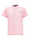Polo Ralph Lauren Julie Slim Fit Five Button Polo Shirt In Nude & Neutrals