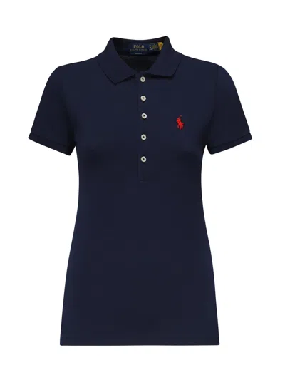 Polo Ralph Lauren Julie Polo Shirt With Logo In Blue