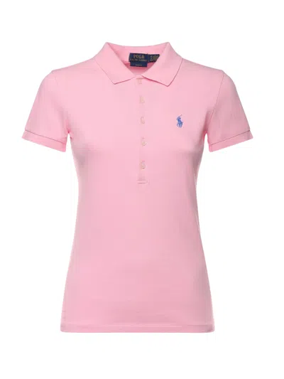 Polo Ralph Lauren Julie Polo Shirt With Logo In Pink