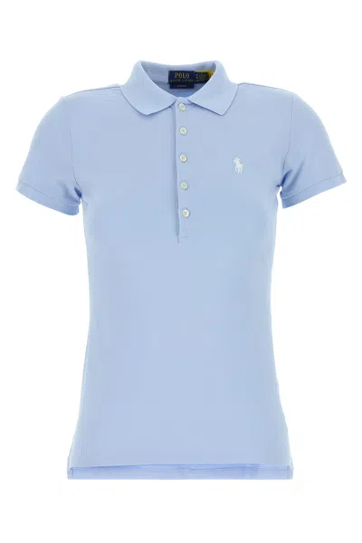 Polo Ralph Lauren Julie Polo Slim Short Sleeve Polo Shirt In Blue