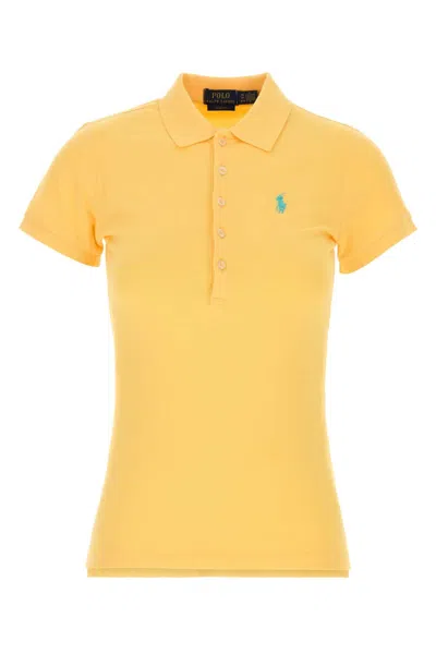 Polo Ralph Lauren Julie Polo-slim-short Sleeve-poloshirt In Yellow