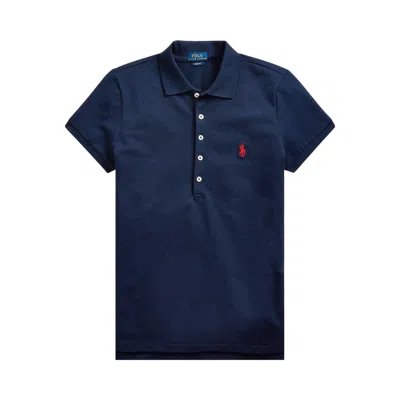 Pre-owned Polo Ralph Lauren Julie Short-sleeve Polo Shirt 'newport Navy' In Blue
