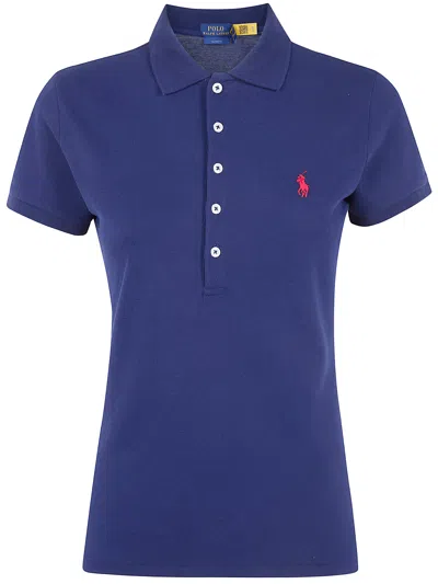 Polo Ralph Lauren "julie" Short Sleeves Polo Shirt In Blue
