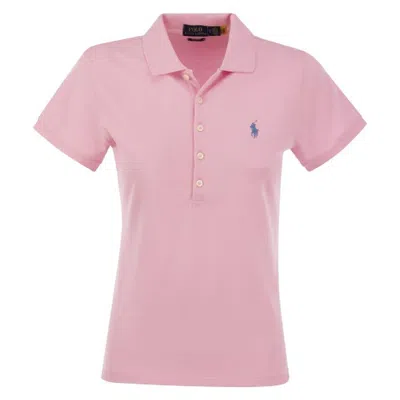 Polo Ralph Lauren Julie Slim Fit Cotton Polo Shirt In Pink