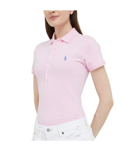 Polo Ralph Lauren Julie Slim Fit Five Button Polo Shirt In Pink