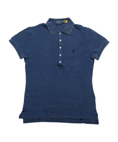 Polo Ralph Lauren Julie Slim Ss Polo Shirt In Indigo