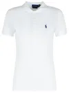Polo Ralph Lauren 'julie' White Cotton Polo Shirt In White