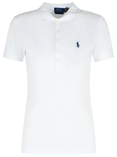 Polo Ralph Lauren 'julie' White Cotton Polo Shirt