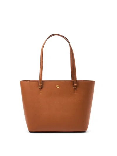 Polo Ralph Lauren Karly Shopper Medium Tote Bag In Lauren Tan