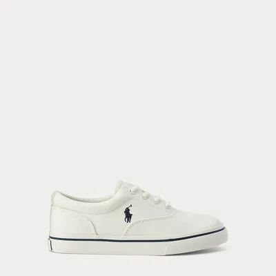 Polo Ralph Lauren Kids' Keaton Canvas Sneaker In Cream