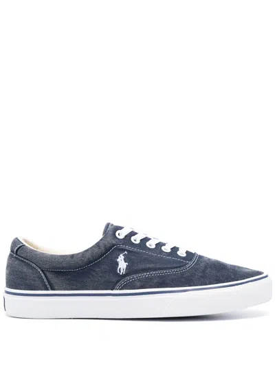 Polo Ralph Lauren Logo-sole Panelled Sneakers In 蓝色