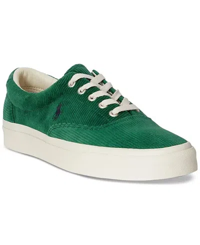 Polo Ralph Lauren Keaton Sneaker Men's Denim Blue Herringbone Shoes Zpo3973 In Green