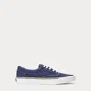 Polo Ralph Lauren Keaton Washed Canvas Trainer In Blue