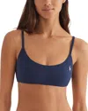Shop Polo Ralph Lauren Kennedy Bralette Bikini Top In Navy Blue