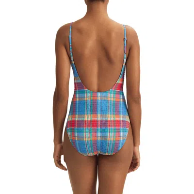POLO RALPH LAUREN POLO RALPH LAUREN KENNEDY SMOCKED ONE-PIECE SWIMSUIT