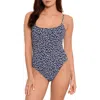 Polo Ralph Lauren Kennedy Smocked One-piece Swimsuit In Blue