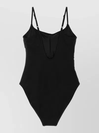 Polo Ralph Lauren Kennedy Swimsuit One Piece Scoop Neckline In Black