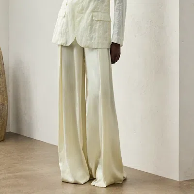 Polo Ralph Lauren Kenzie Charmeuse Wide-leg Pant In Lux Cream