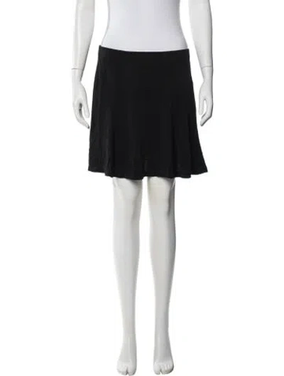 Pre-owned Polo Ralph Lauren Keyhole Accent Mini Skirt In Black