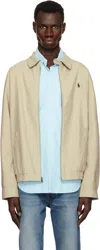Polo Ralph Lauren Mens Lightweight Windbreaker Regular Big Tall In Khaki Uniform