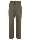 Polo Ralph Lauren Cropped Trousers With Flat Front And Belt Loops In Grey