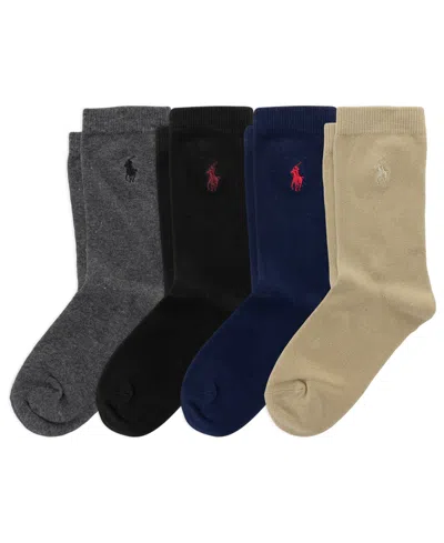 Polo Ralph Lauren Kid's 4-11 Surfing Bear Active Socks, 4-pack In Multi