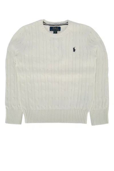 Polo Ralph Lauren Jr Ls Cable Cn-tops-sweater In Gray