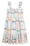 Polo Ralph Lauren Girl's Patchwork-print Smocked Dress In Floral Hankerchief