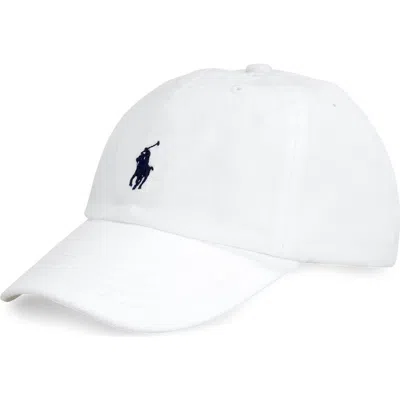 Polo Ralph Lauren Kids' Big Boys Cotton Chino Baseball Cap In White,newport Navy