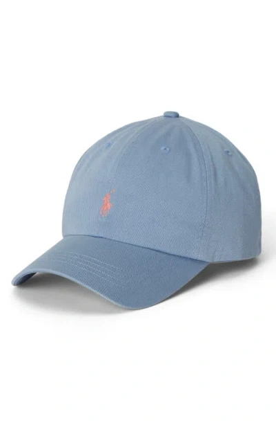 Polo Ralph Lauren Kids' Adjustable Cotton Chino Baseball Cap In Gray