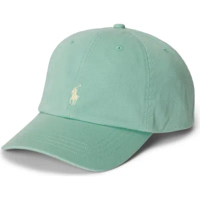 Polo Ralph Lauren Kids' Adjustable Cotton Chino Baseball Cap In Green