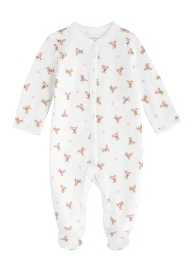 Polo Ralph Lauren Kids Bear-print Cotton Babygrow In White